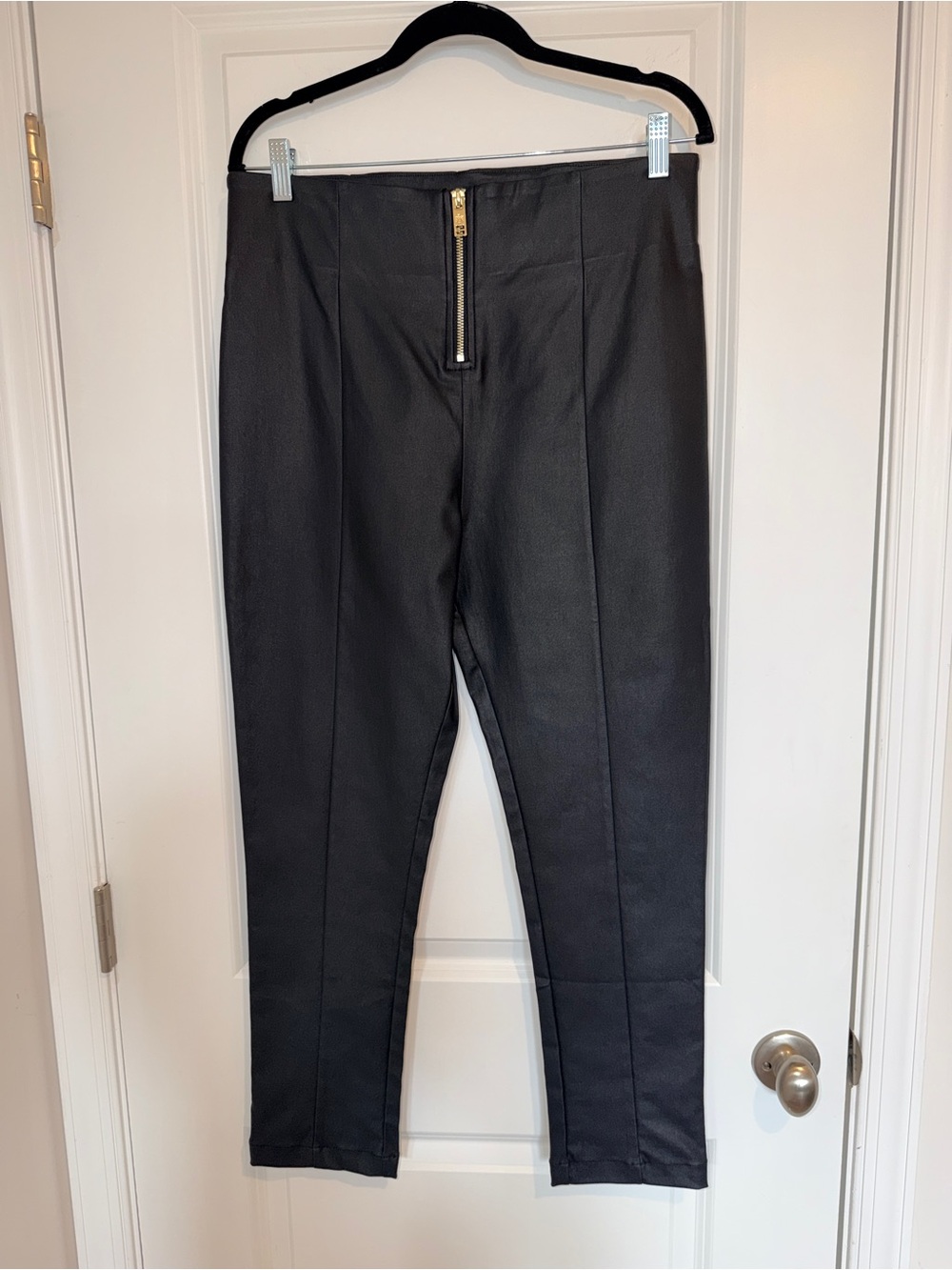 All Things Golden, Black High-Rise Faux-Leather Leggings, XXL - Picture 10 of 13